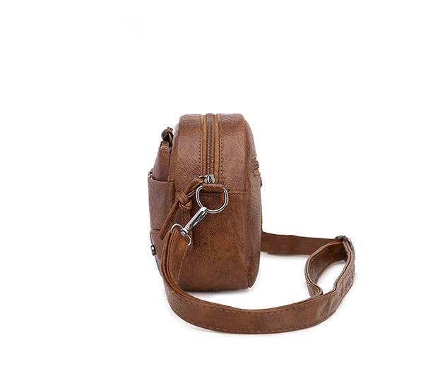 Chuwanglin Small Crossbody Shoulder Bag Soft PU Leather Messenger Bag