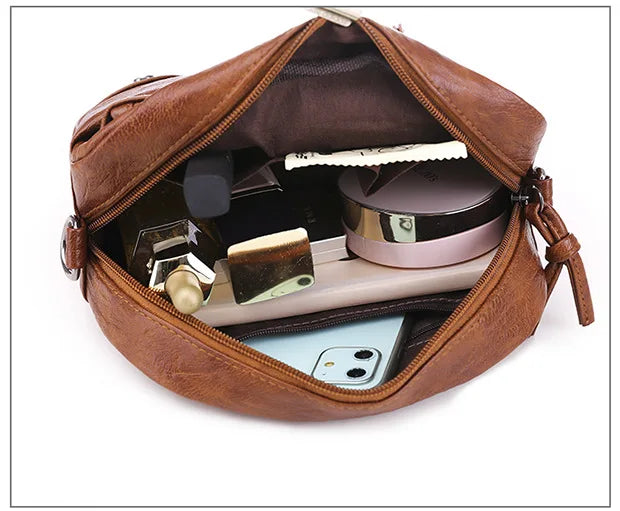 Chuwanglin Small Crossbody Shoulder Bag Soft PU Leather Messenger Bag
