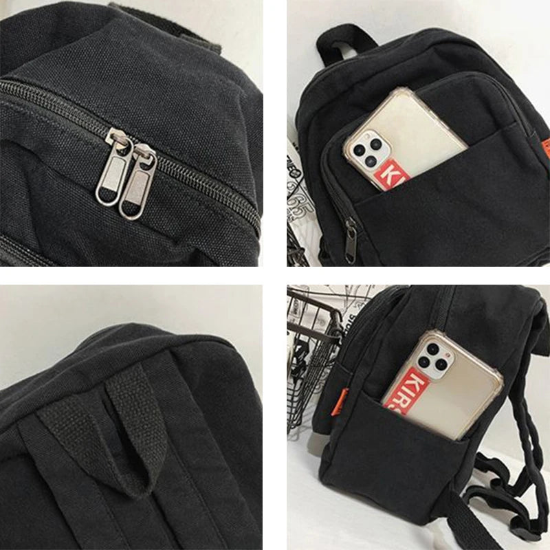 Classic Canvas Backpack for Women Men Couples Unisex