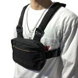 Hip-Hop Utility Chest Bag Men Crossbody Streetwear Vest Tactical Pouch