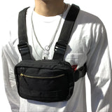Hip-Hop Utility Chest Bag Men Crossbody Streetwear Vest Tactical Pouch