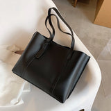 Classic Daily Shoulder Bags Women Waterproof PU Leather Handbag