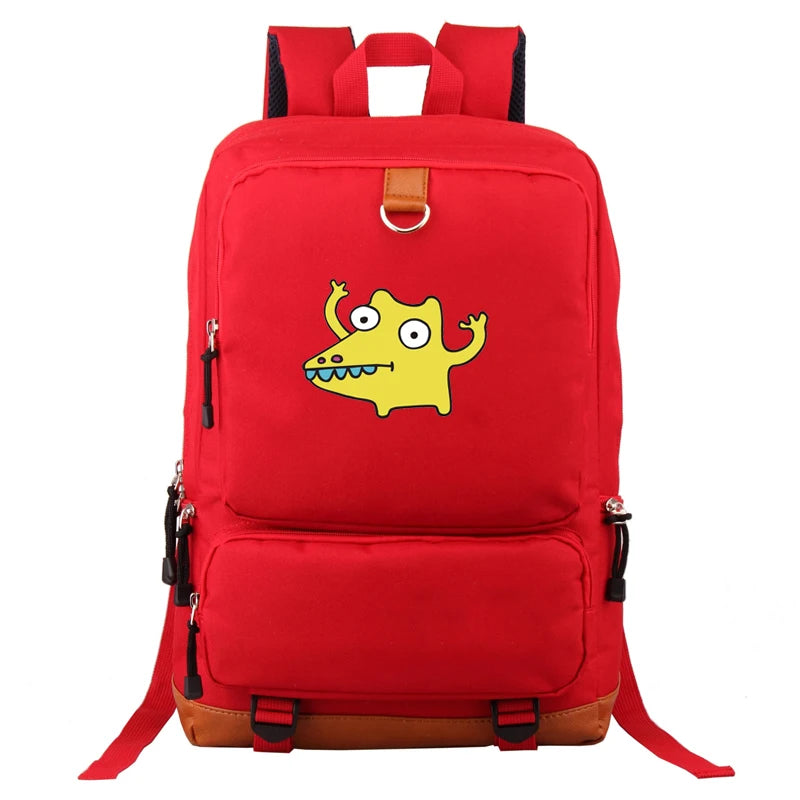 Funny Cartoon Backpack School Bag Canvas Rucksack for Boys