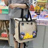 Classic ItaBag Shoulder Backpack Transparent Soft Clear Ita Bag