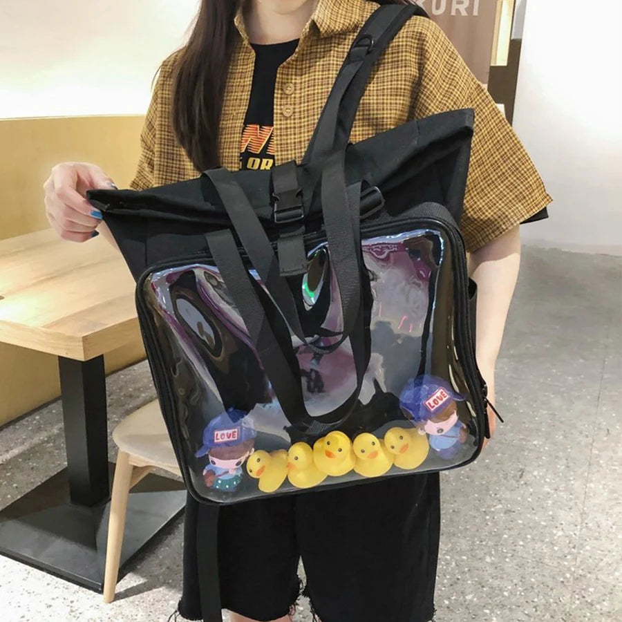 Classic ItaBag Shoulder Backpack Transparent Soft Clear Ita Bag