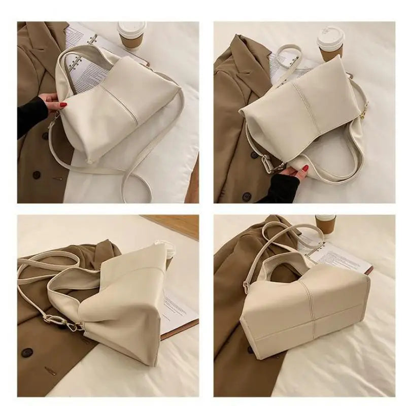 Classic Leather Women's Handbags High-quality Retro Crossbody Tote Shoulder Bags