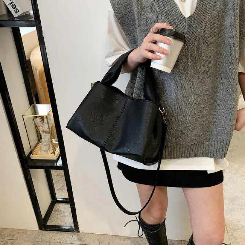 Classic Leather Women's Handbags High-quality Retro Crossbody Tote Shoulder Bags