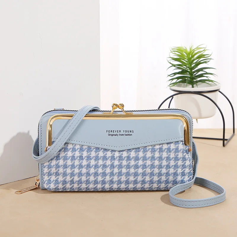 Multi-function Women Buckle Purse Large Capacity Messenger Bag