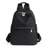 Classic Women's Leather Backpack Schoolbag Solid Color Shoulder Bag