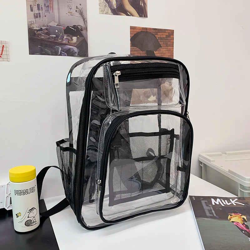 Clear Bag Stadium Approved PVC Transparent Backpack