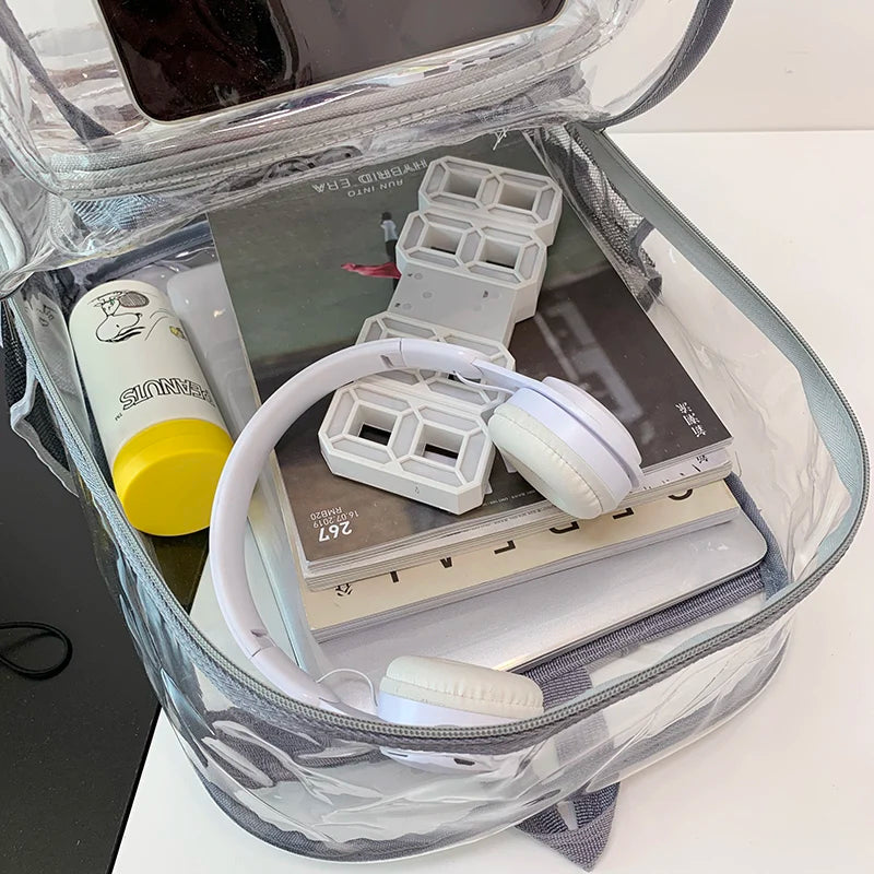 Clear Bag Stadium Approved PVC Transparent Backpack