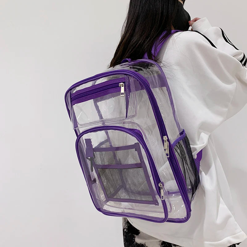 Clear Bag Stadium Approved PVC Transparent Backpack