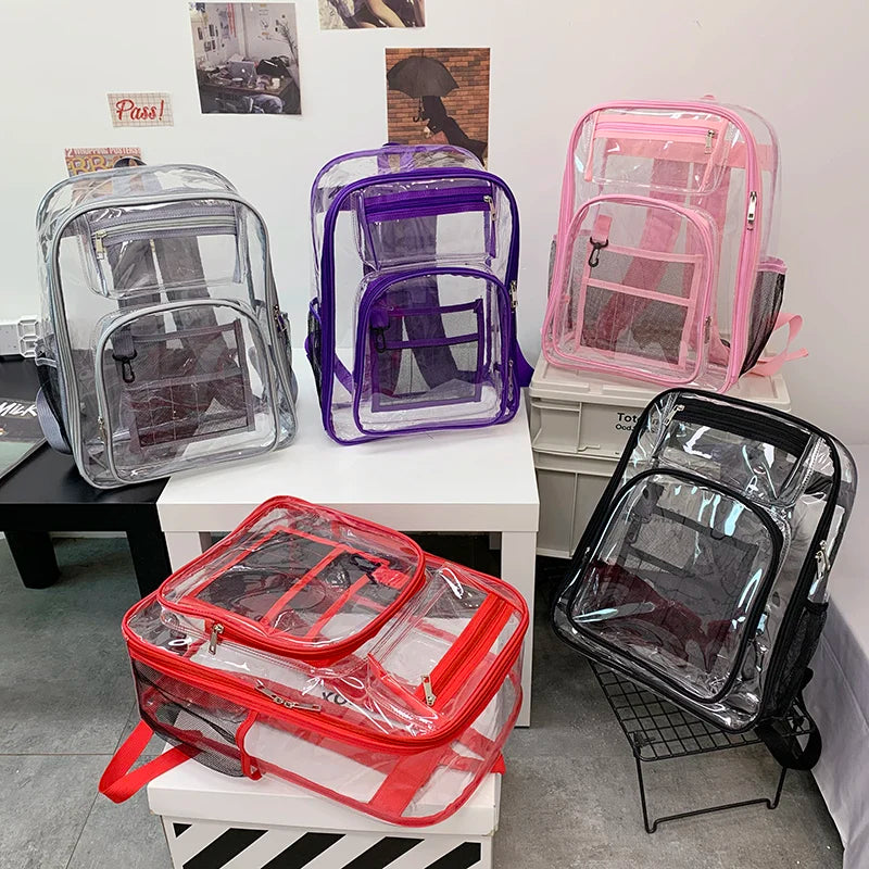 Clear Bag Stadium Approved PVC Transparent Backpack
