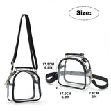 Clear Crossbody Shoulder Bag for Women Handbag Sports Work Travel Workout