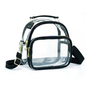Clear Crossbody Shoulder Bag for Women Handbag Sports Work Travel Workout