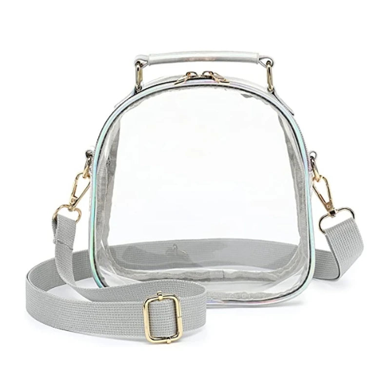 Clear Crossbody Shoulder Bag for Women Handbag Sports Work Travel Workout