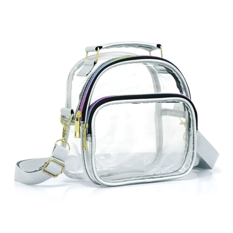 Clear Crossbody Shoulder Bag for Women Handbag Sports Work Travel Workout