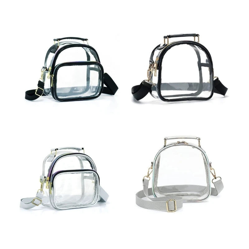 Clear Crossbody Shoulder Bag for Women Handbag Sports Work Travel Workout