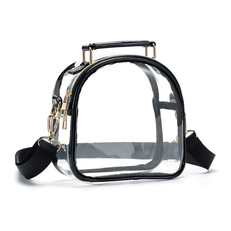Clear Crossbody Shoulder Bag for Women Handbag Sports Work Travel Workout