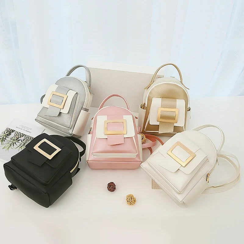 Leather Backpack Women's Small Shoulder Bag