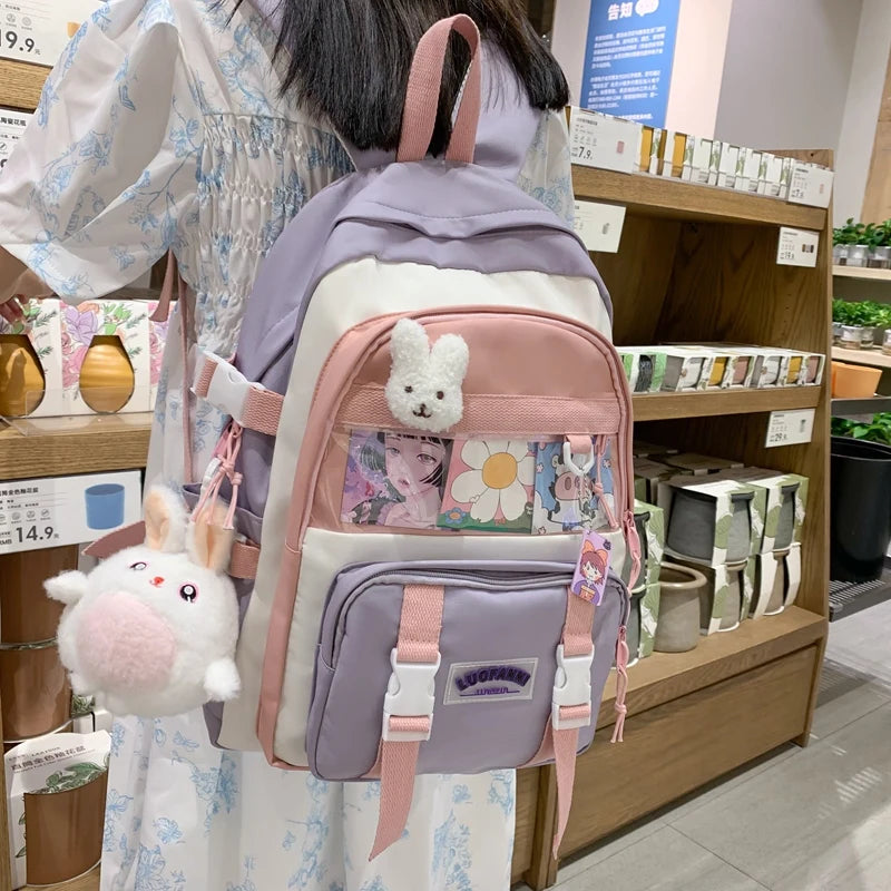 Large Capacity School Backpack for Teenage Girls