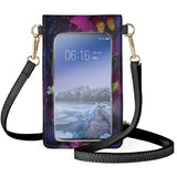Coloranimal Butterfly Print Retro Leather Waterproof Phone Bag Mini Wallet