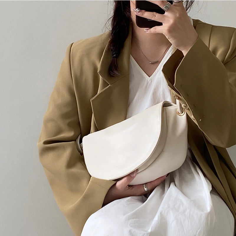 Women's Retro Shoulder Bag PU Leather Clutch Handbag