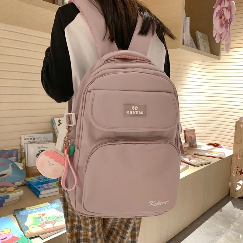 Casual Women Backpack Waterproof Nylon Student Bag