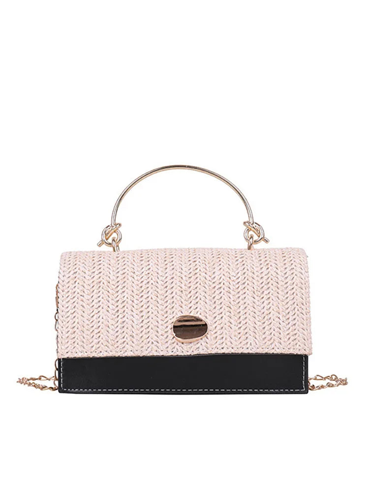 Straw Flap Women's Crossbody Bag Beach Shoulder Small Handbag