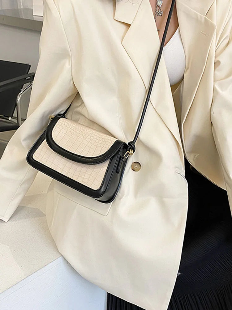Women's Pu Leather Flap Shoulder Bag