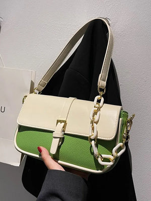 Women's Chain Underarm Shoulder Bag Crossbody Pu Leather