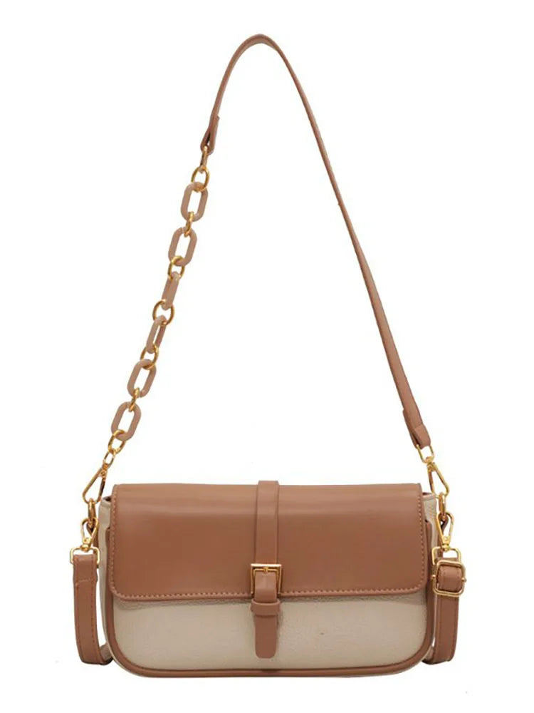 Women's Chain Underarm Shoulder Bag Crossbody Pu Leather