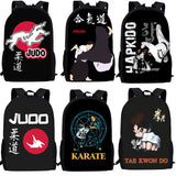 3D Karate/Taekwondo Kids Backpack JUDO Printing School Bags For Boys Girls
