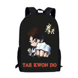 3D Karate/Taekwondo Kids Backpack JUDO Printing School Bags For Boys Girls