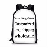 Shark Print School Bag for Teenager Boys Girls Unique 3d Children Kids Book Bag