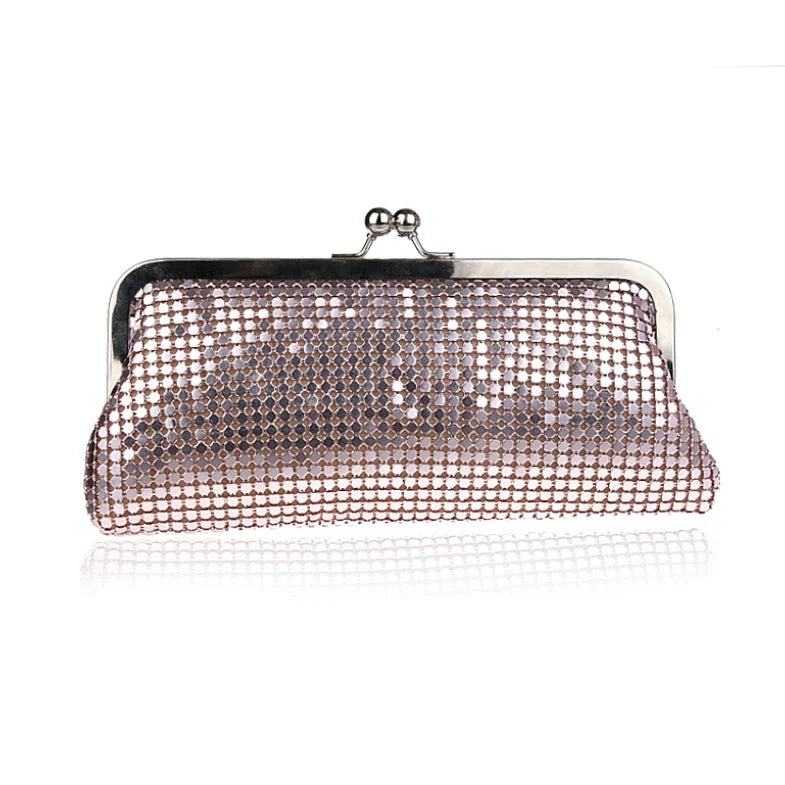 Aluminum Sheet Handbag Evening Makeup Bag