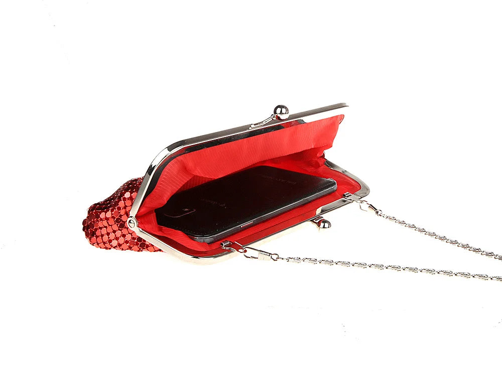 Aluminum Sheet Handbag Evening Makeup Bag