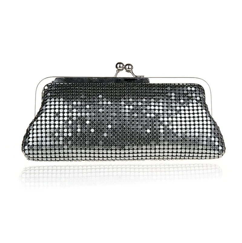 Aluminum Sheet Handbag Evening Makeup Bag