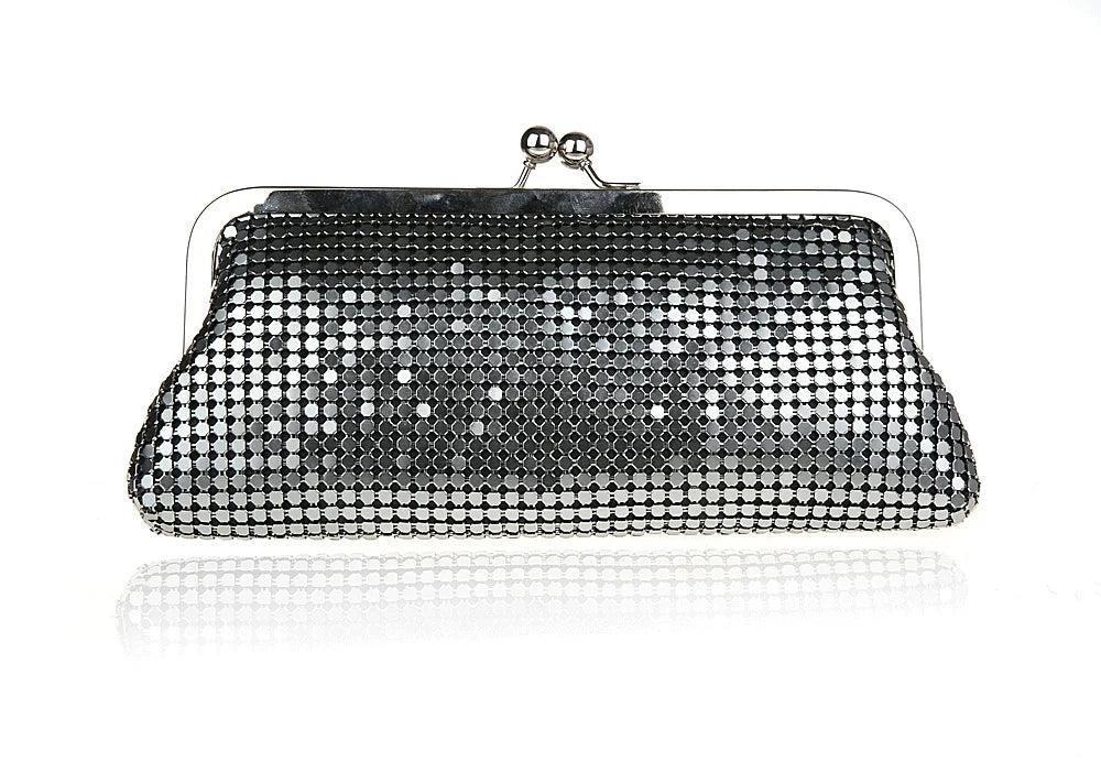 Aluminum Sheet Handbag Evening Makeup Bag