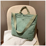 Corduroy Tote Bag Shoulder Handbag Casual Crossbody Bag for Women