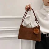 Corduroy Shoulder Bag Women Underarm Bag Large Capacity Tote Shopping Bag