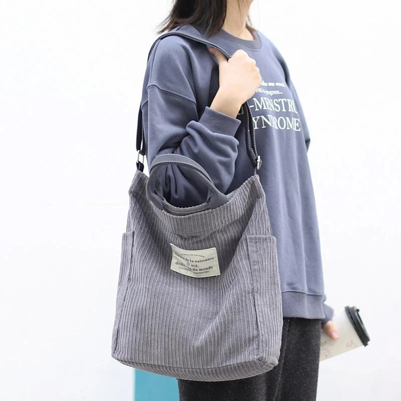 Corduroy Women's Retro Messenger Bag All-match Shoulder Bag