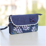 Floral Printing Organizer Wallet Women Flower Bow Small Money Clutch Bag