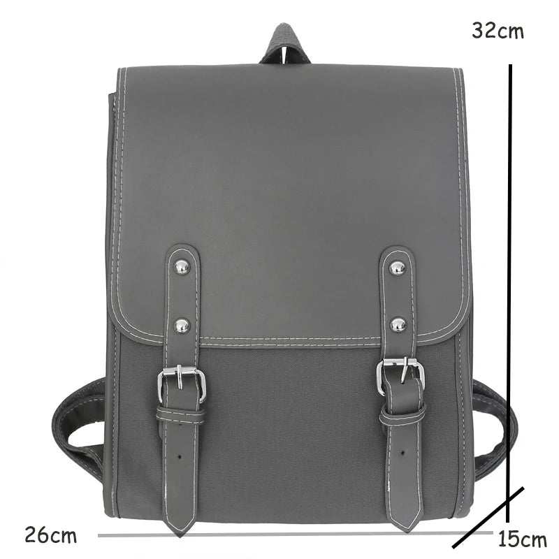 Leather Couple's Backpack Laptop Bag Large Capacity Travel Bag