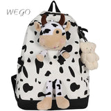 Cow Pattern High School Student Campus Backpack