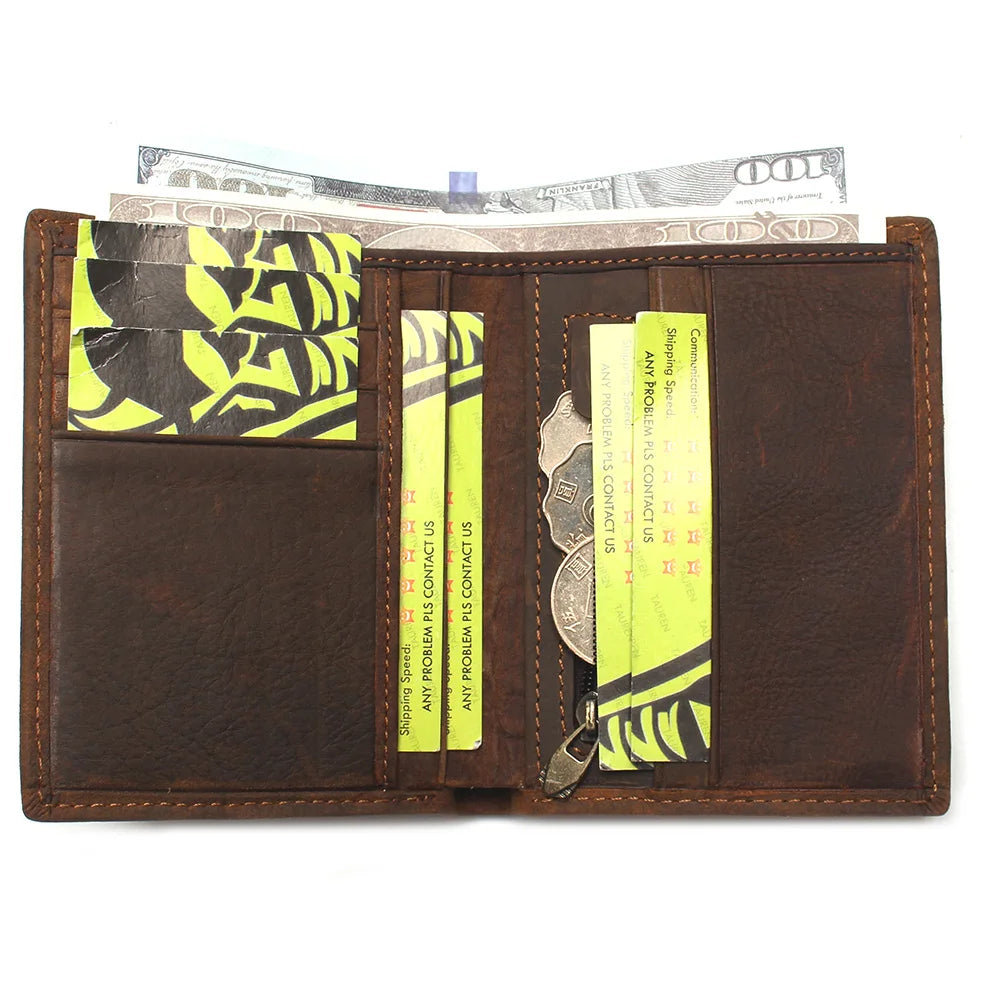 Crazy Horse Leather Men's Wallet Business Real And Classical