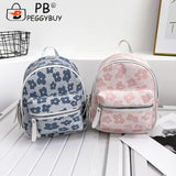 Flower Nylon Travel Backpack for Student School