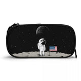 Cartoon Astronaut Print Pen Pencil Case Cover Bag for Students