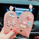 Cartoon Key Bag PU Leather Key Wallet Holder Pouch I0Q3