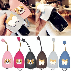 Shiba PU Leather Key Bag Large Capacity Car Key Holder Pouch